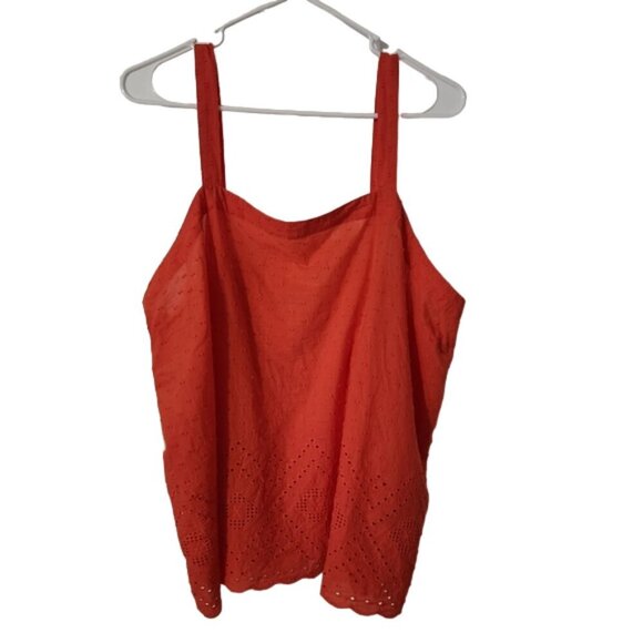 Falls Creek Women's Pink Eyelet Top 1X - Picture 1 of 7
